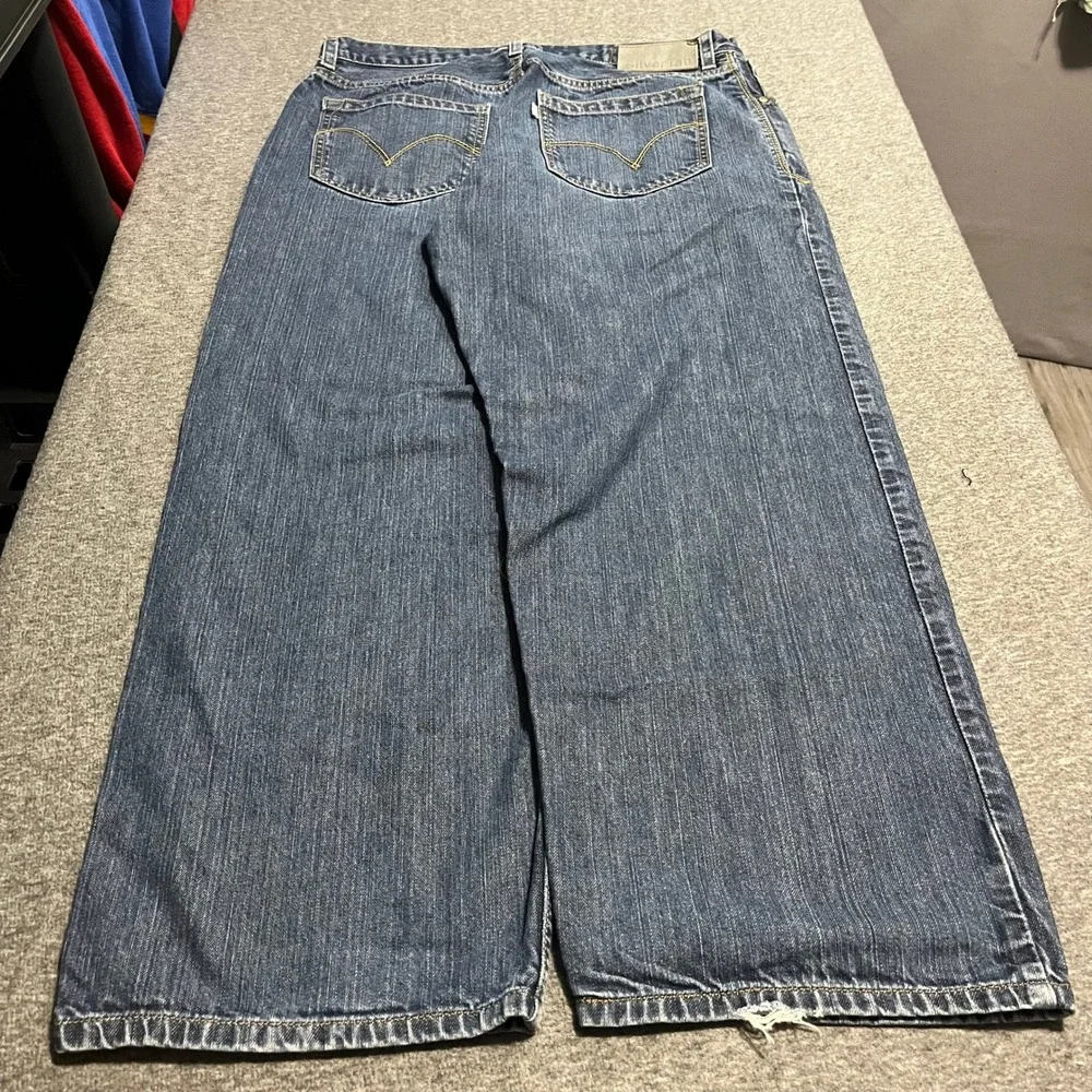 Levis SilverTab Baggy Jeans Mens 36x30 Blue Denim Wide Leg 90s Vintage Style